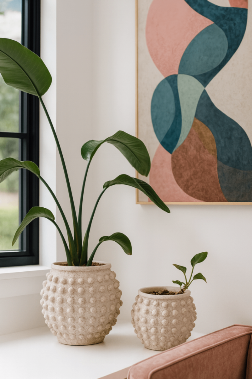 Minka-Style Indoor Planters (Set of 2) - w/Plants!