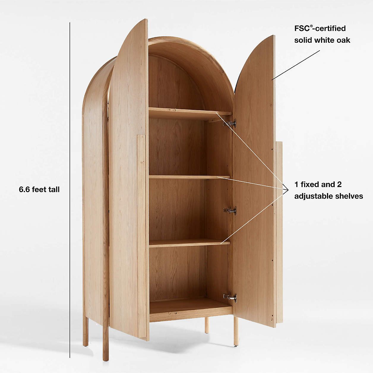 Annie 38" Natural Storage Cabinet by Leanne Ford