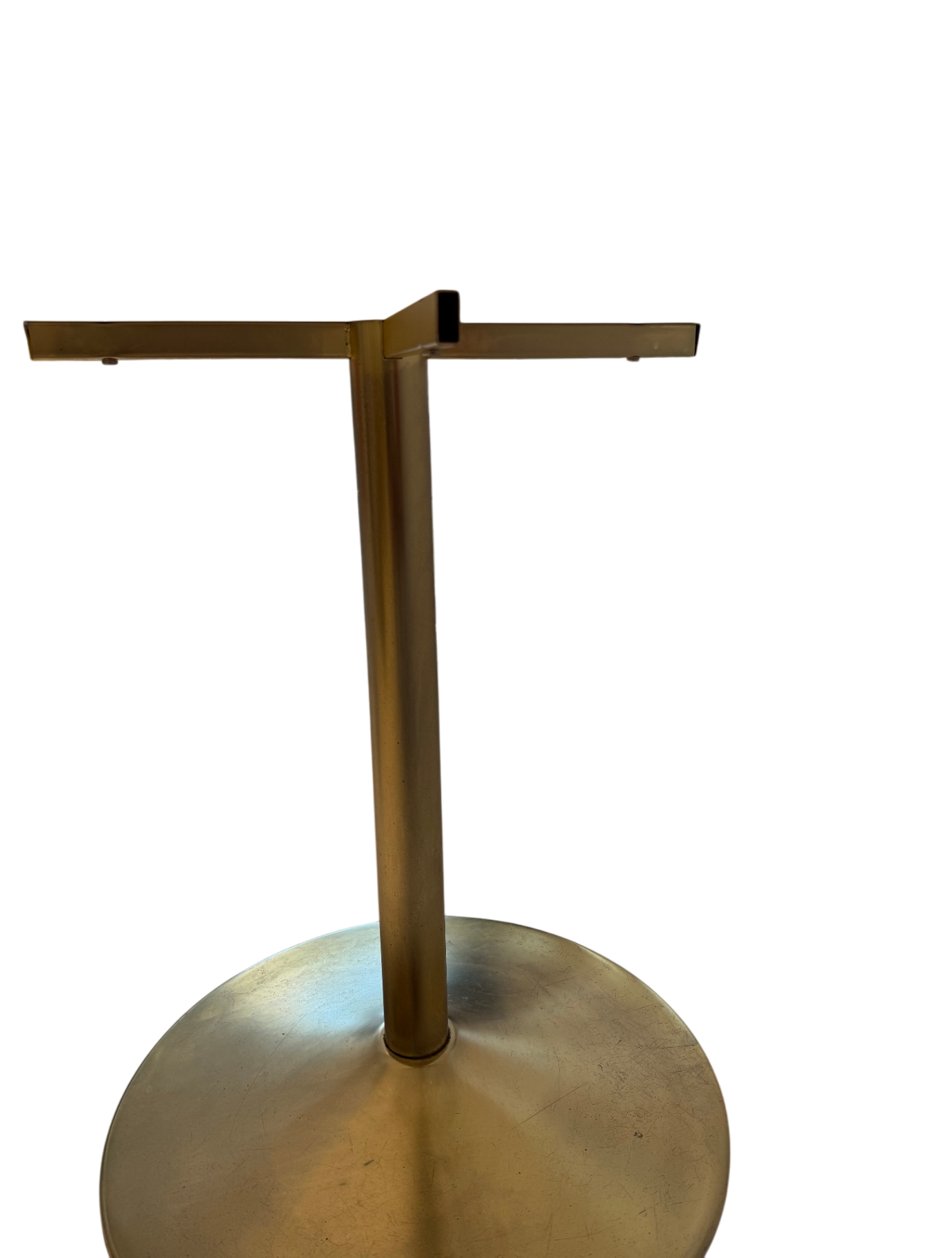 Chic White & Gold Pedestal Table