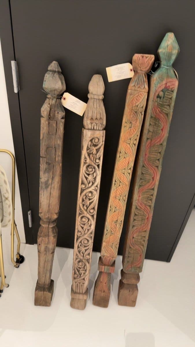 Antique Afghani Posts Handcarved