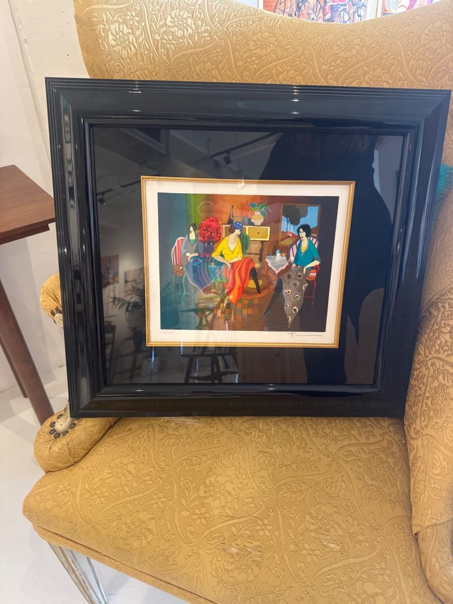 Itzchak Tarkay Signed Serigraph - Three Women Interior Scene