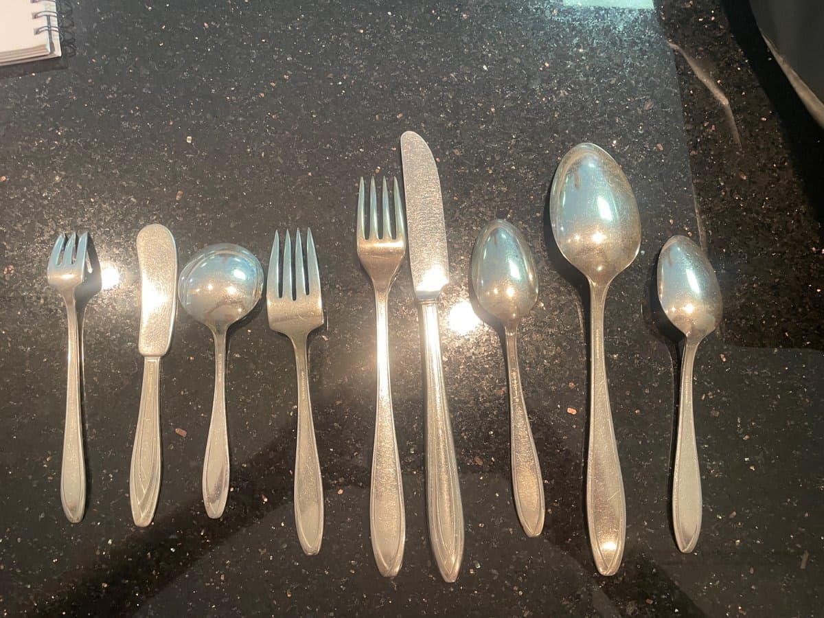 Vintage MCM Roger’s Silver-Plate Flatware Set – 9 Pieces Mixed Serving