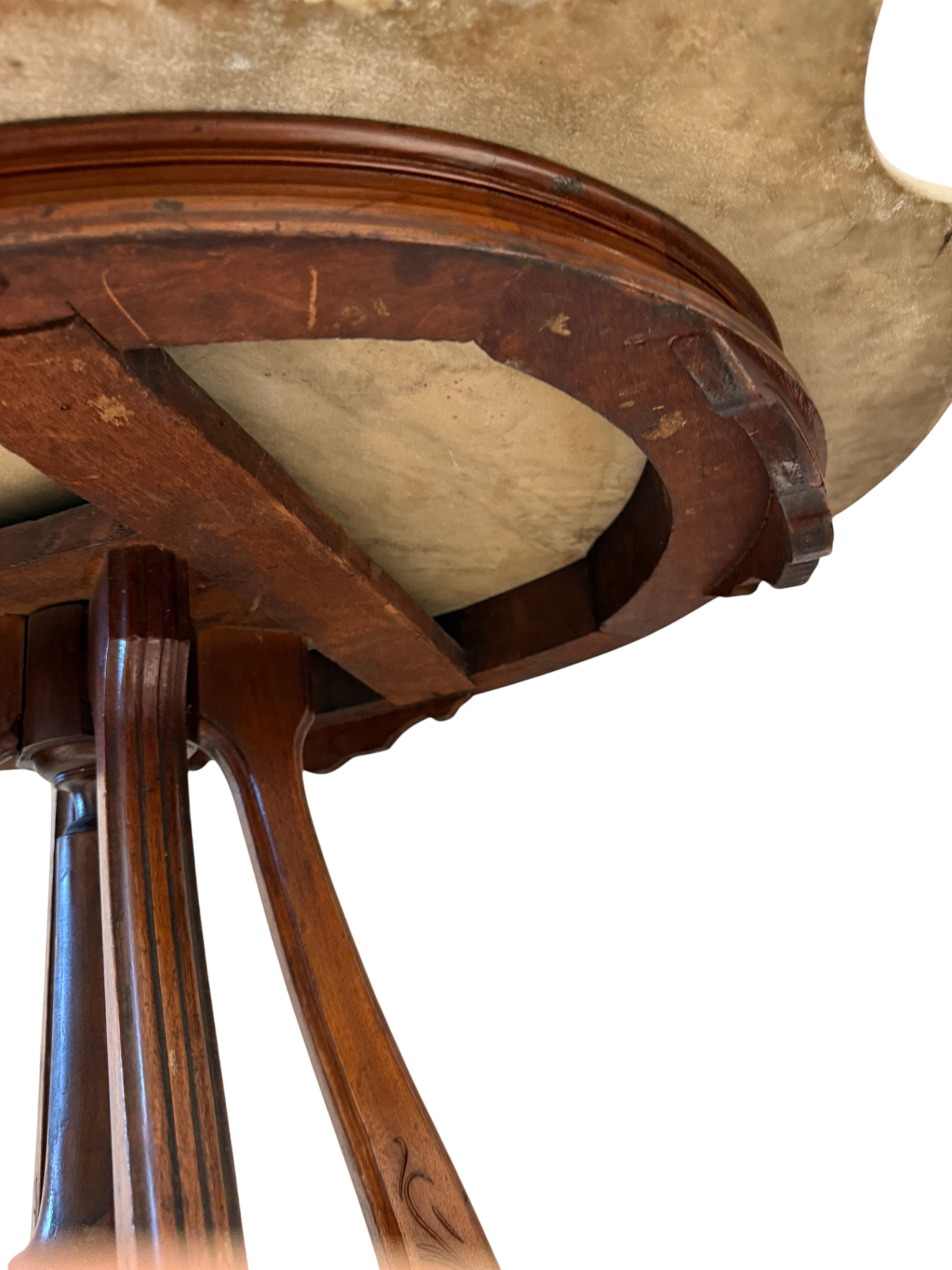 Antique Eastlake Table With Marble Top