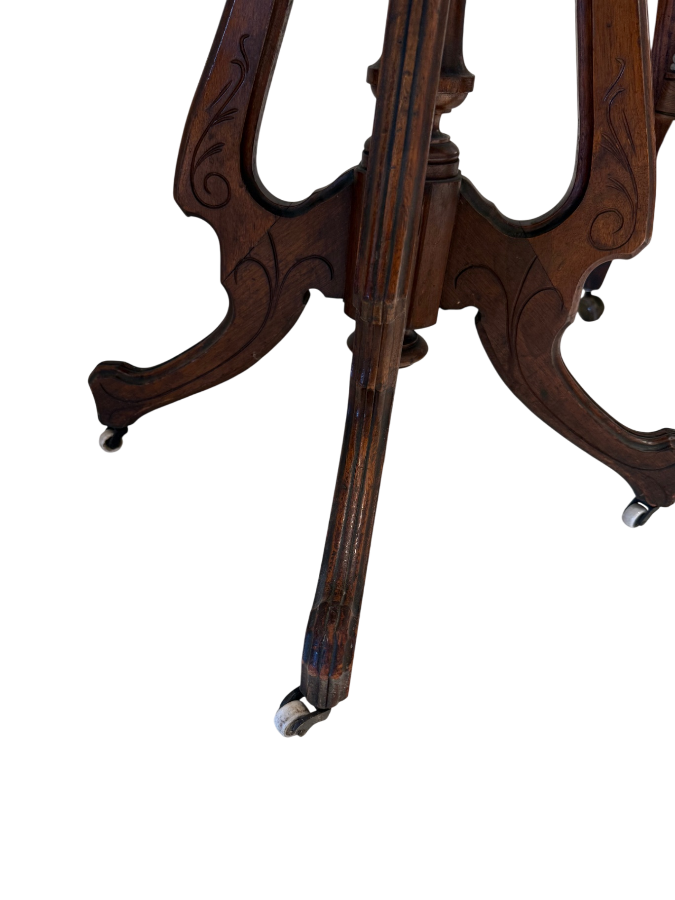 Antique Eastlake Table With Marble Top