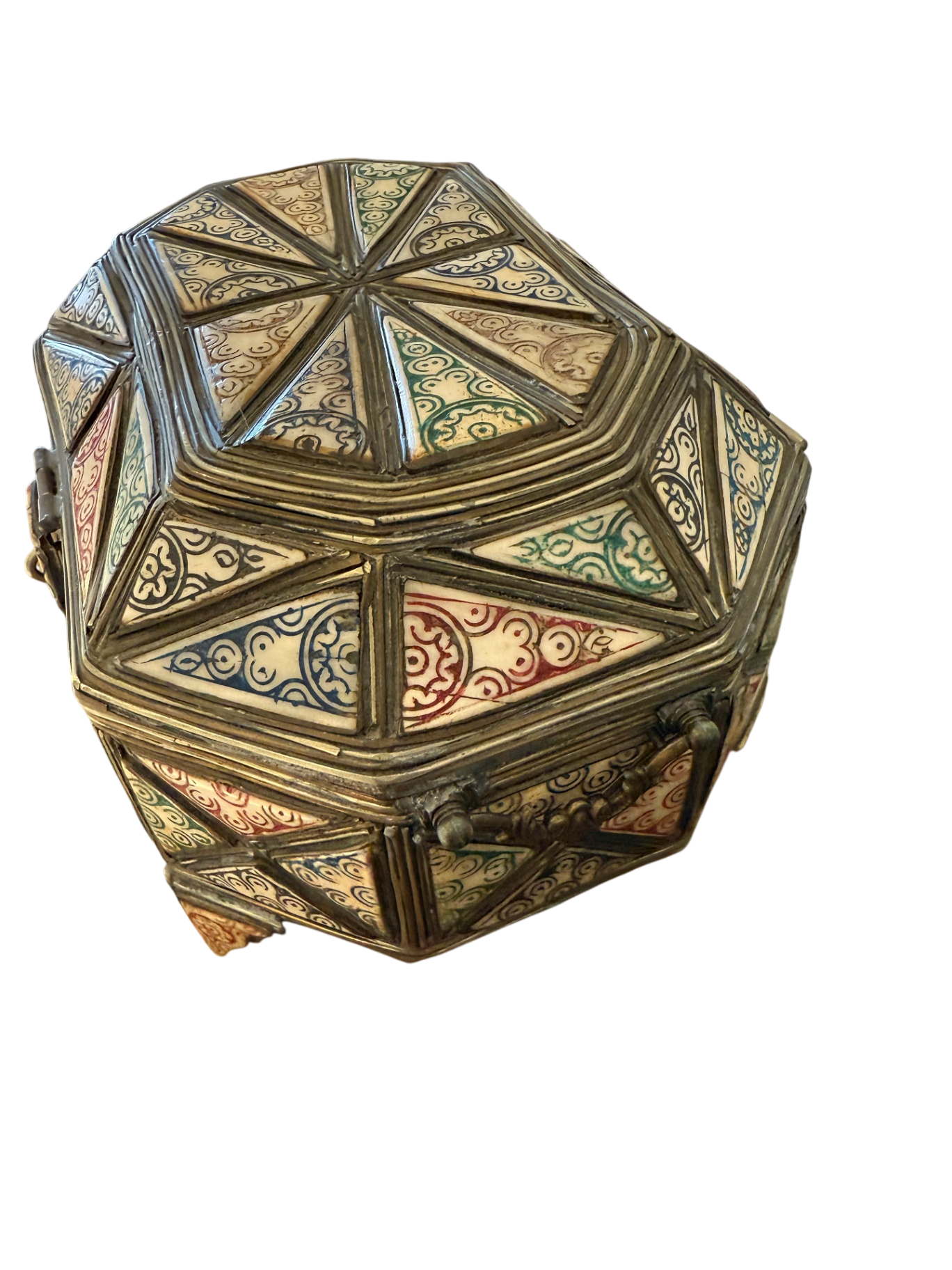 Handmade Antique Turkish Bone Jewelry Box