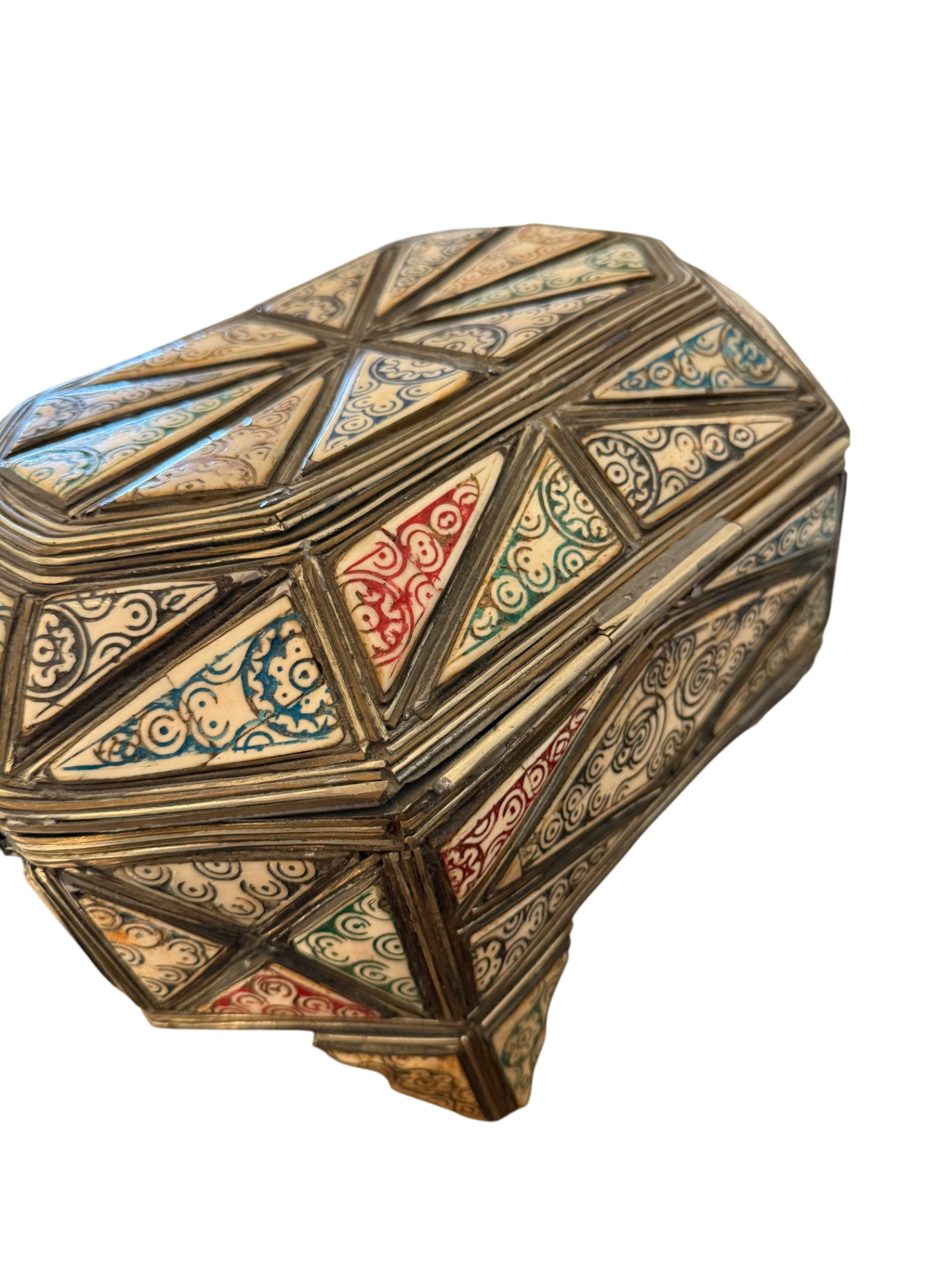 Handmade Antique Turkish Bone Jewelry Box