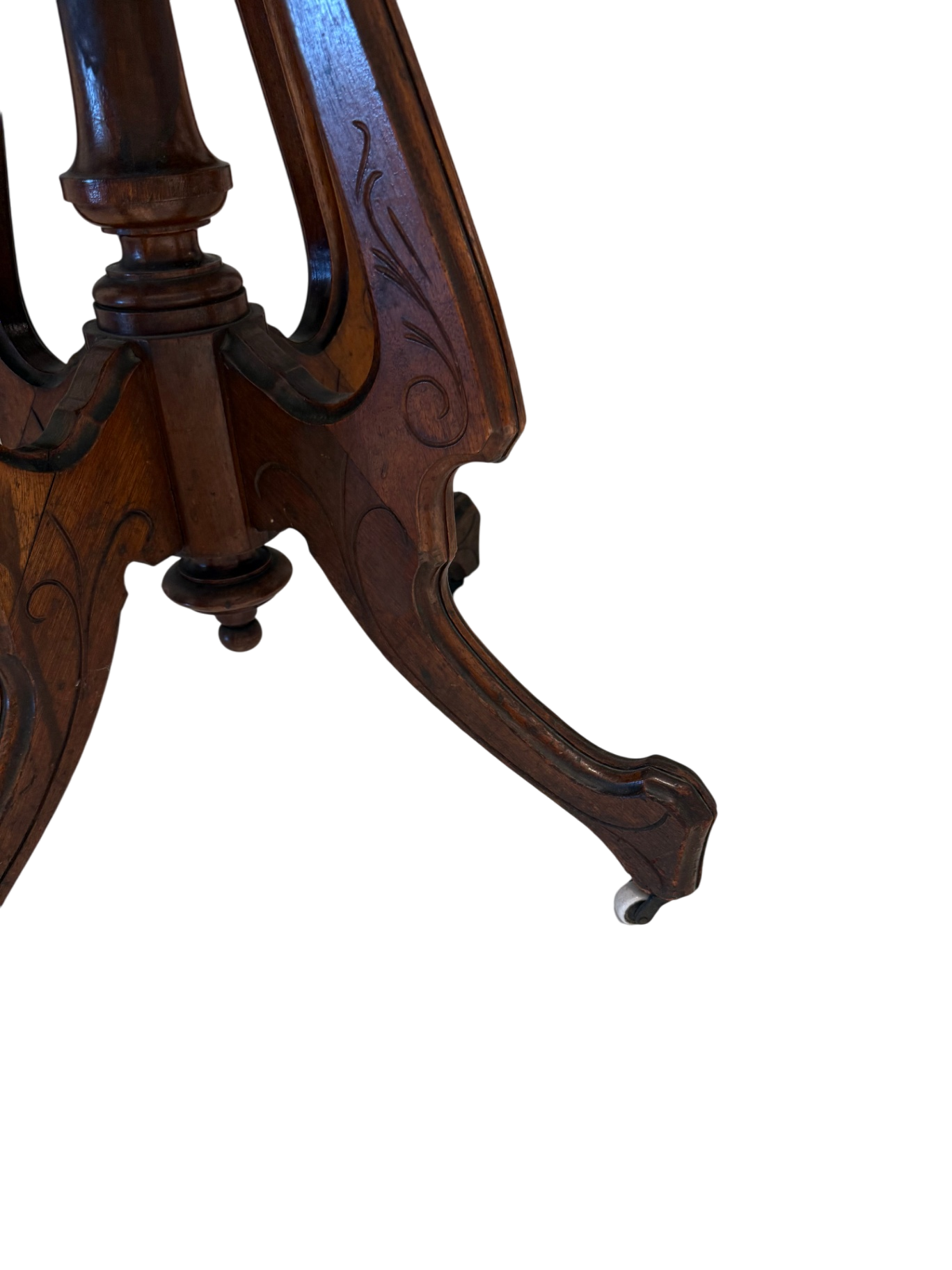 Antique Eastlake Table With Marble Top