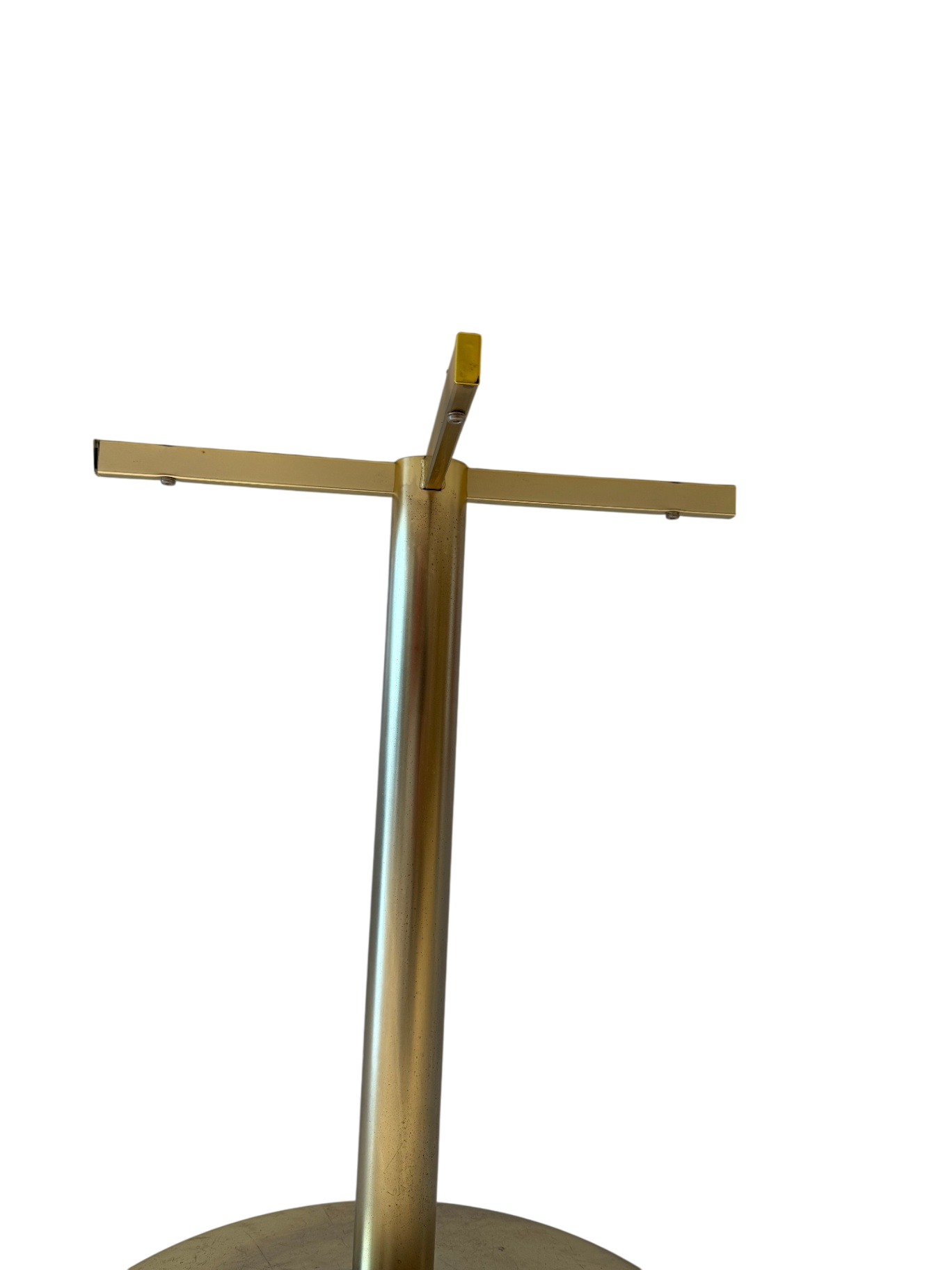 Chic White & Gold Pedestal Table