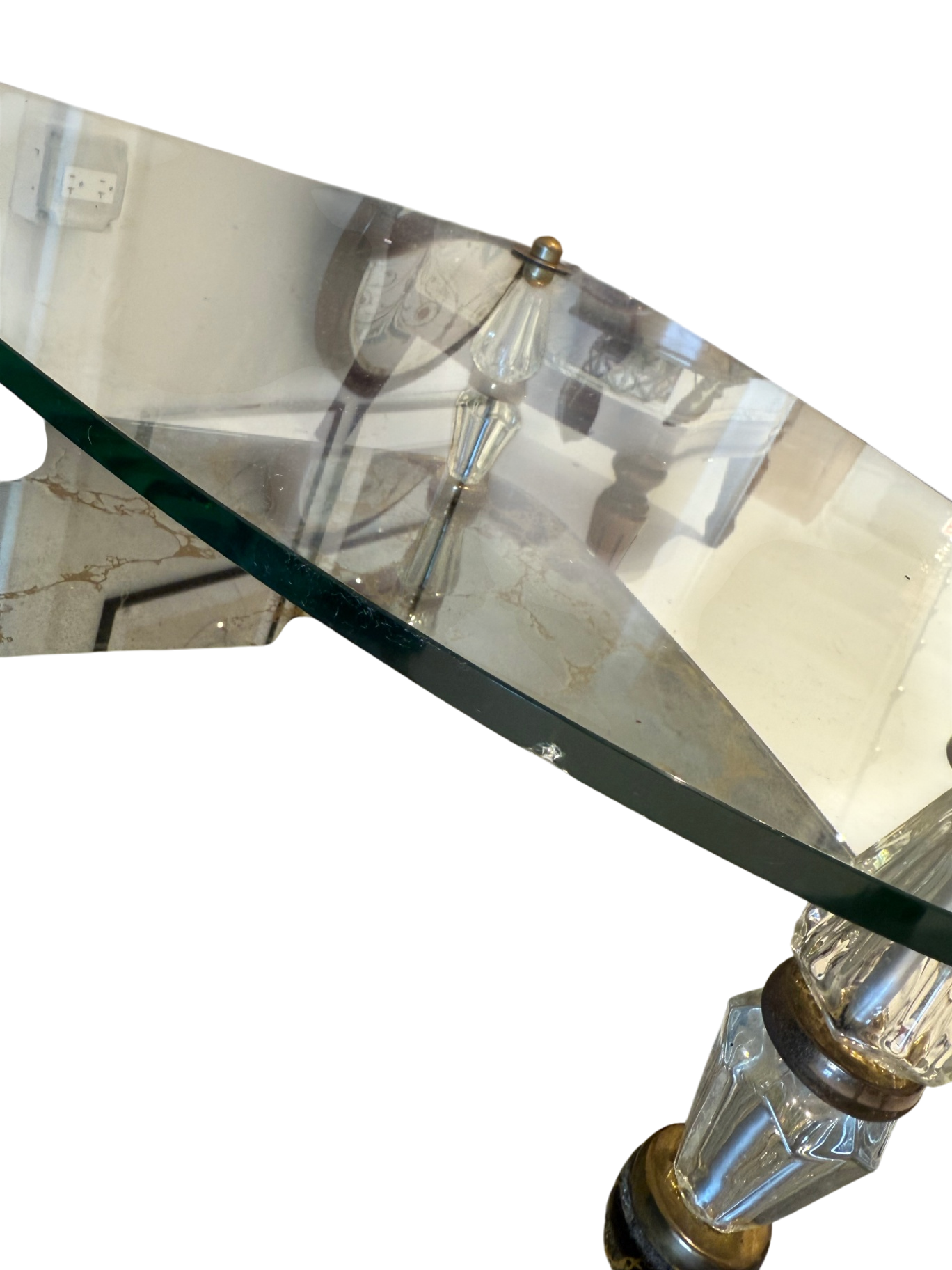 Hollywood Regency Two-Tiered Italian Églomisé Side Table